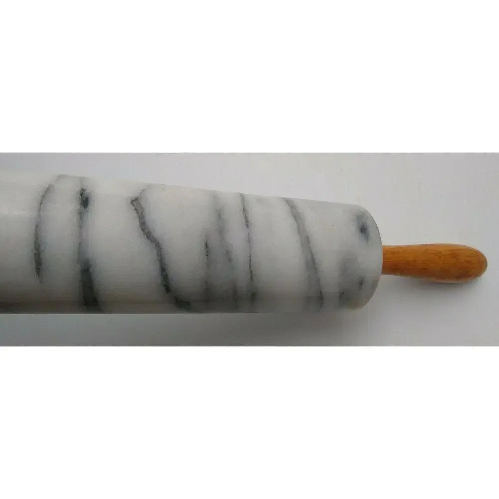Heavy Marble Rolling Pin With Wooden Handles 18